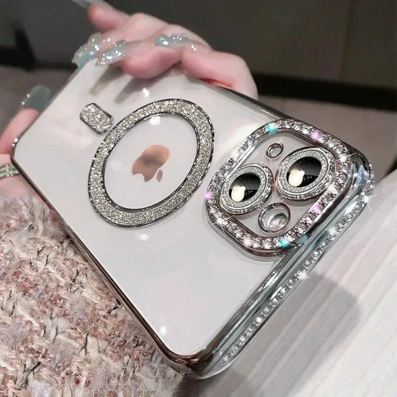 Funda Luxury Antigolpes con Lente Protector y MagSafe para iPhone”