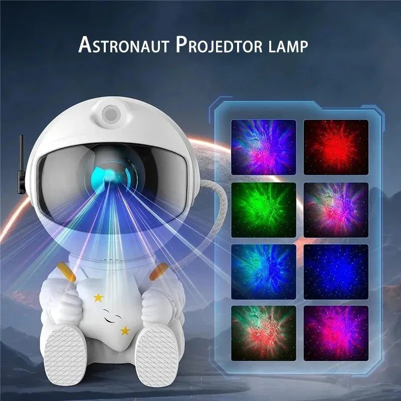 "Proyector Astronauta Galaxy con Control | Luz Nocturna Estelar 360° para Habitación y Fiestas"