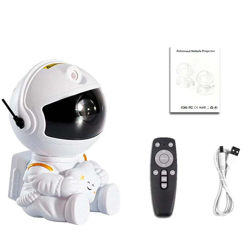 "Proyector Astronauta Galaxy con Control | Luz Nocturna Estelar 360° para Habitación y Fiestas"