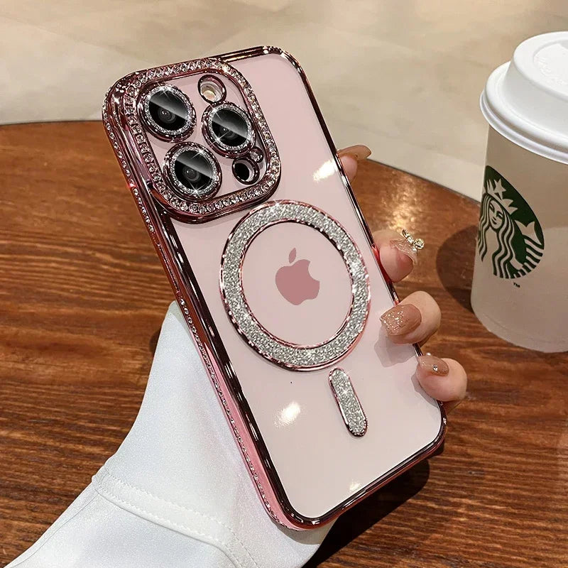 Funda Luxury Antigolpes con Lente Protector y MagSafe para iPhone”