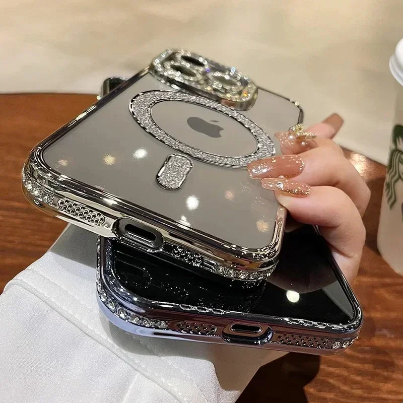 Funda Luxury Antigolpes con Lente Protector y MagSafe para iPhone”