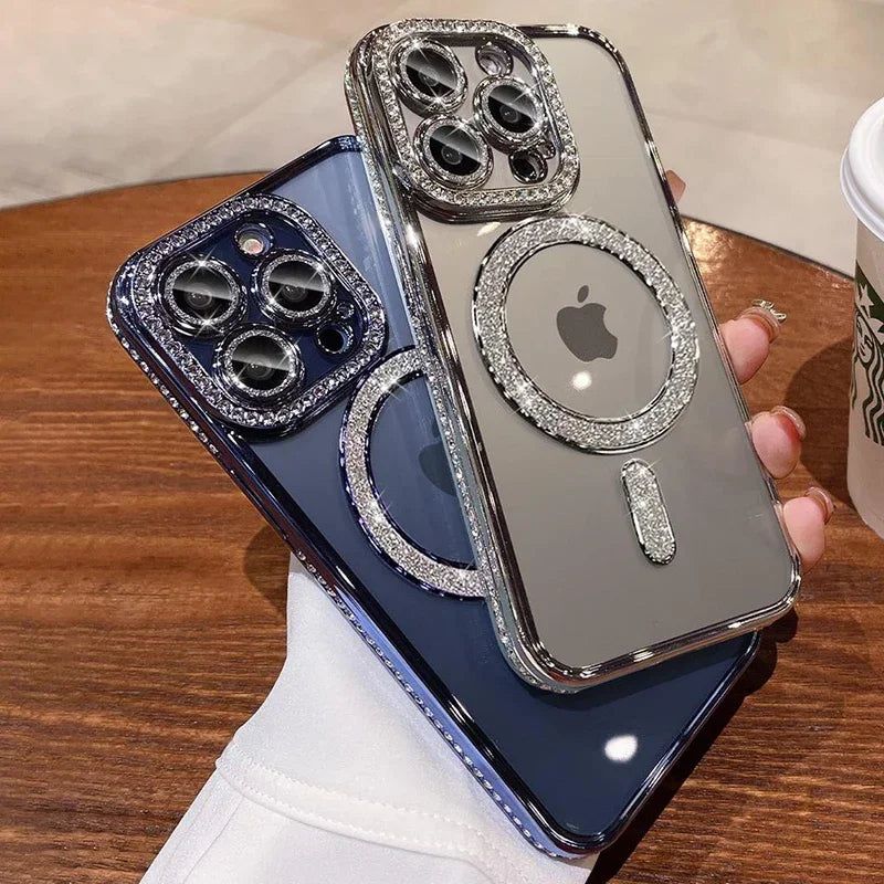 Funda Luxury Antigolpes con Lente Protector y MagSafe para iPhone”