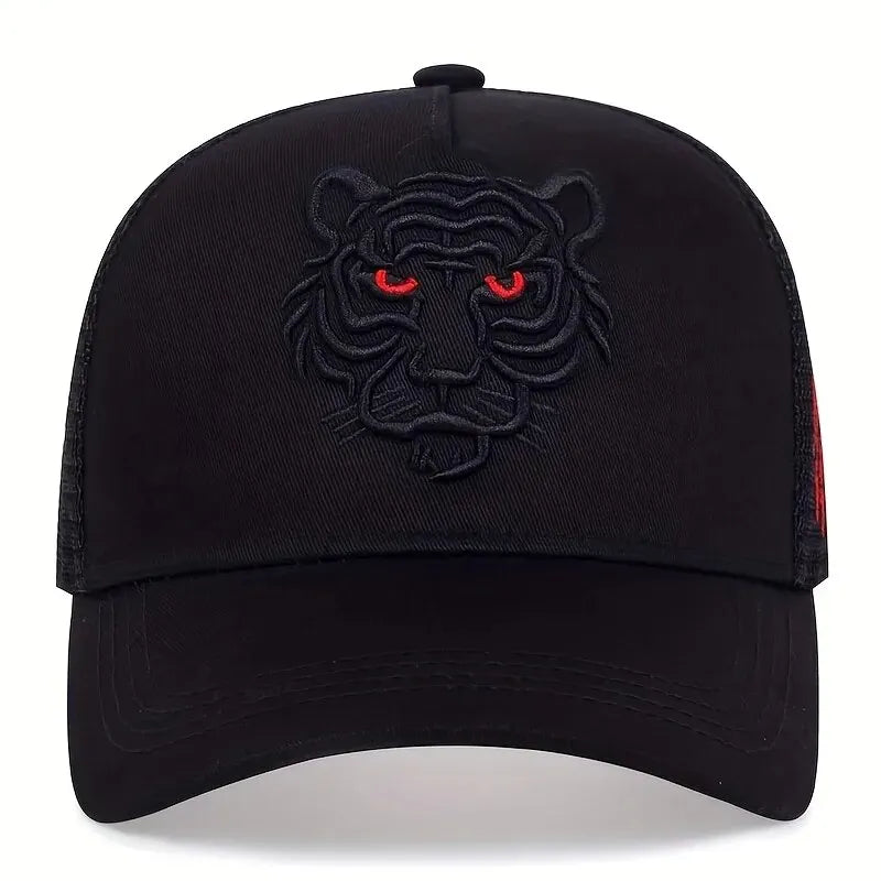 “Gorra Unisex Tiger Head Bordada | Ajustable & Antisudor”