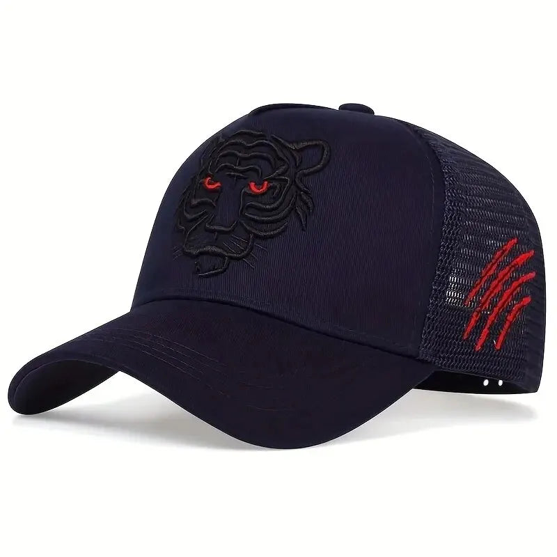 “Gorra Unisex Tiger Head Bordada | Ajustable & Antisudor”