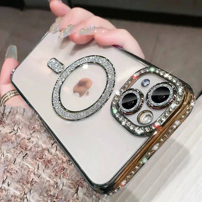 Funda Luxury Antigolpes con Lente Protector y MagSafe para iPhone”