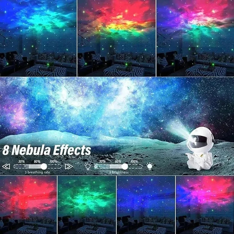 "Proyector Astronauta Galaxy con Control | Luz Nocturna Estelar 360° para Habitación y Fiestas"